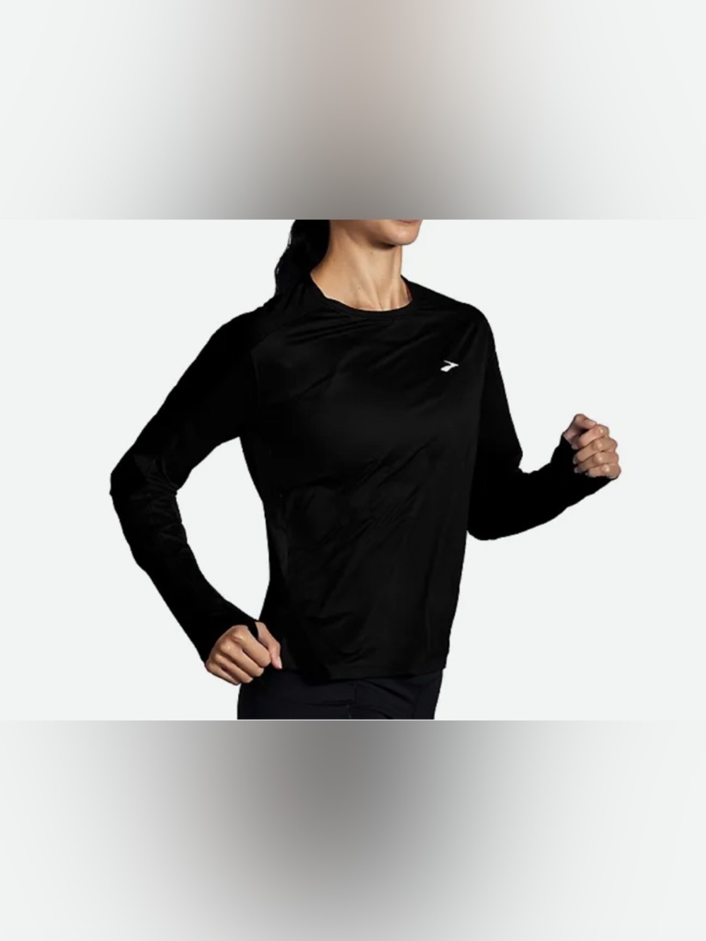 New NWT Brooks Women's Sprint Free 2.0 Black Long-Sleeve Run Tee